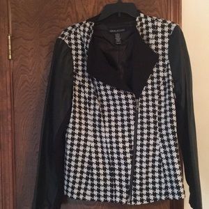 Leslie Stewart houndstooth jacket